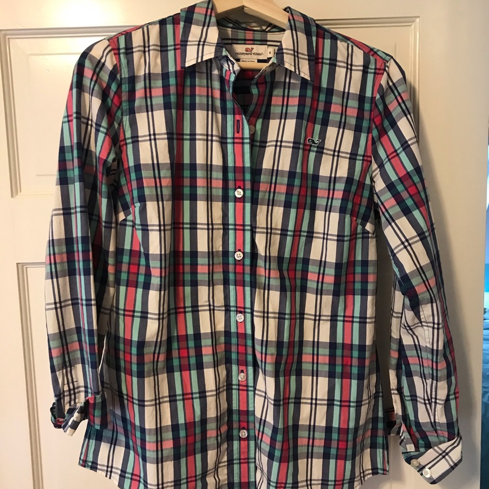 Vineyard Vines Plaid Checked Button Up